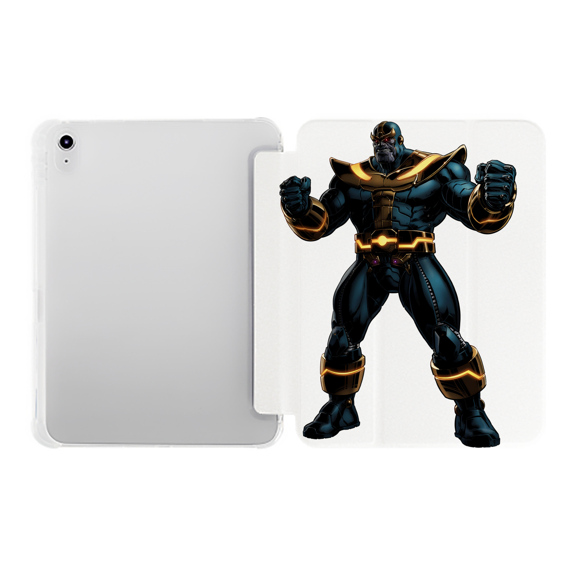 （画像用） アベンジャーズ The Avengers IPad ケース ペン収納付き 三つ折りスタンド PUレザー×シリコン 対応機種9.5/10.5/10.9インチ
